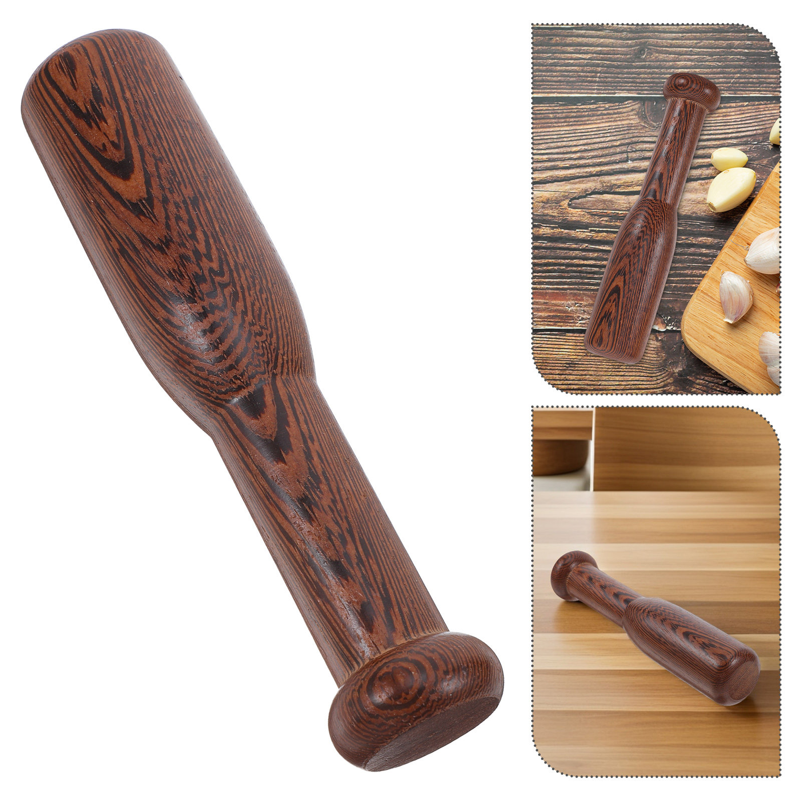Heavy Equipment Grinder - Natural Wood Hand Grinder Crusher Kitchen