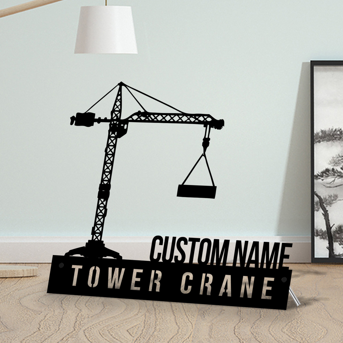 Custom Tower Crane Desk Name P - Heavy Equipment Sign 评论和价格