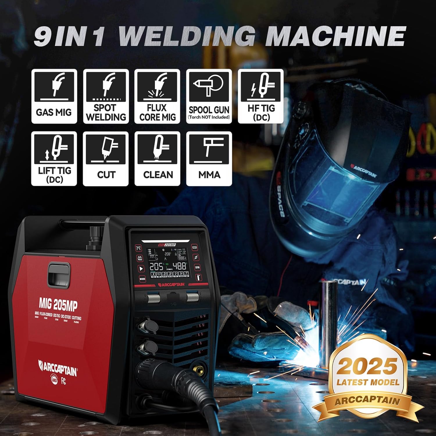 ARCCAPTAIN MIG205MP Multiproce - Portable Welding Generator 评论和价格
