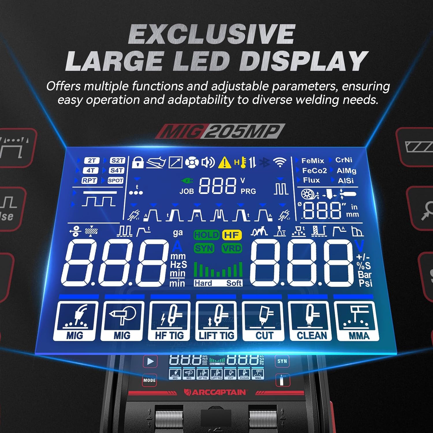 ARCCAPTAIN MIG205MP Multiproce - Portable Welding Generator 评论和价格
