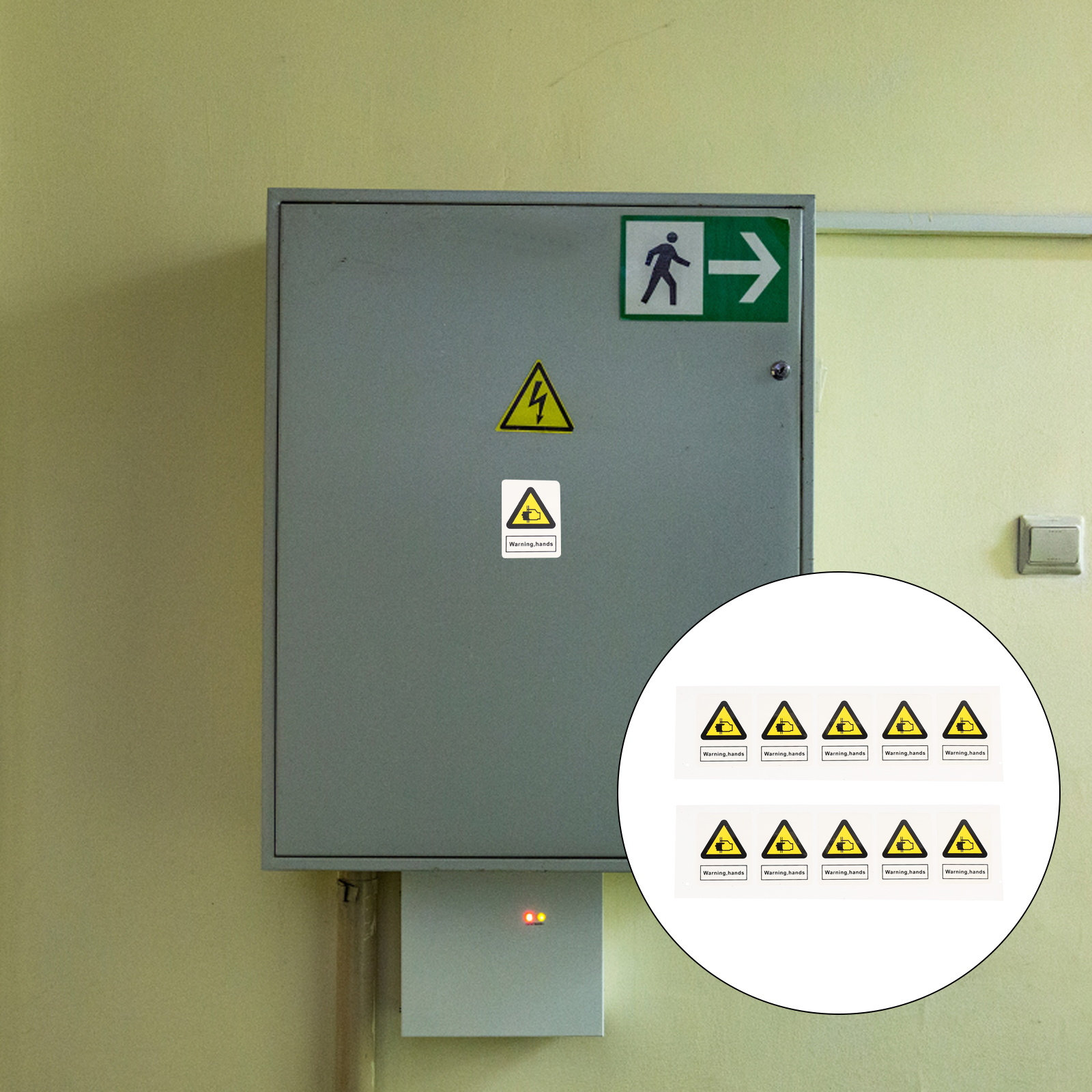10Pcs Warning Hands Pinching S - Heavy Equipment Sign 评论和价格
