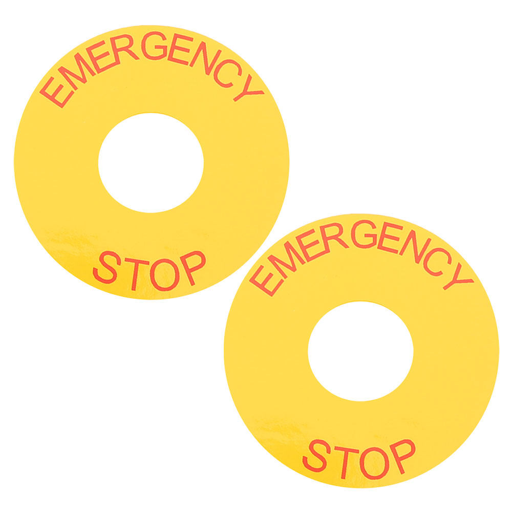 2Pcs Emergency Stop Sign Decal - Heavy Equipment Sign 评论和价格