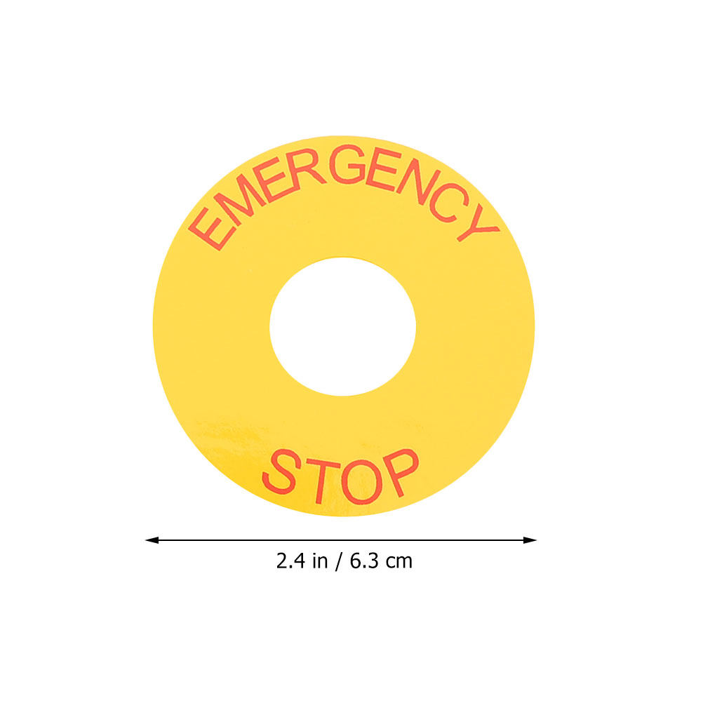 2Pcs Emergency Stop Sign Decal - Heavy Equipment Sign 评论和价格